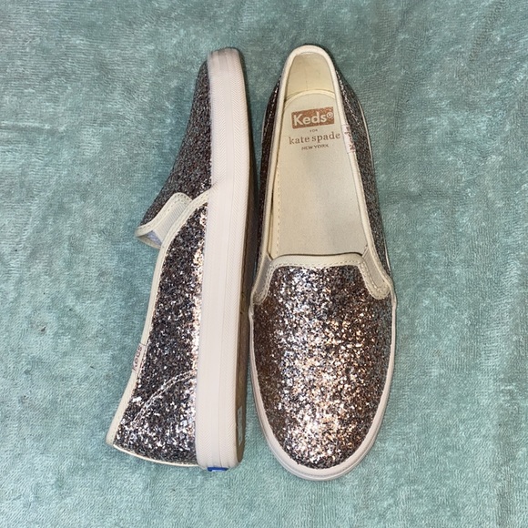 Kate Spade Keds Glitter Sneakers 5M - Picture 3 of 8
